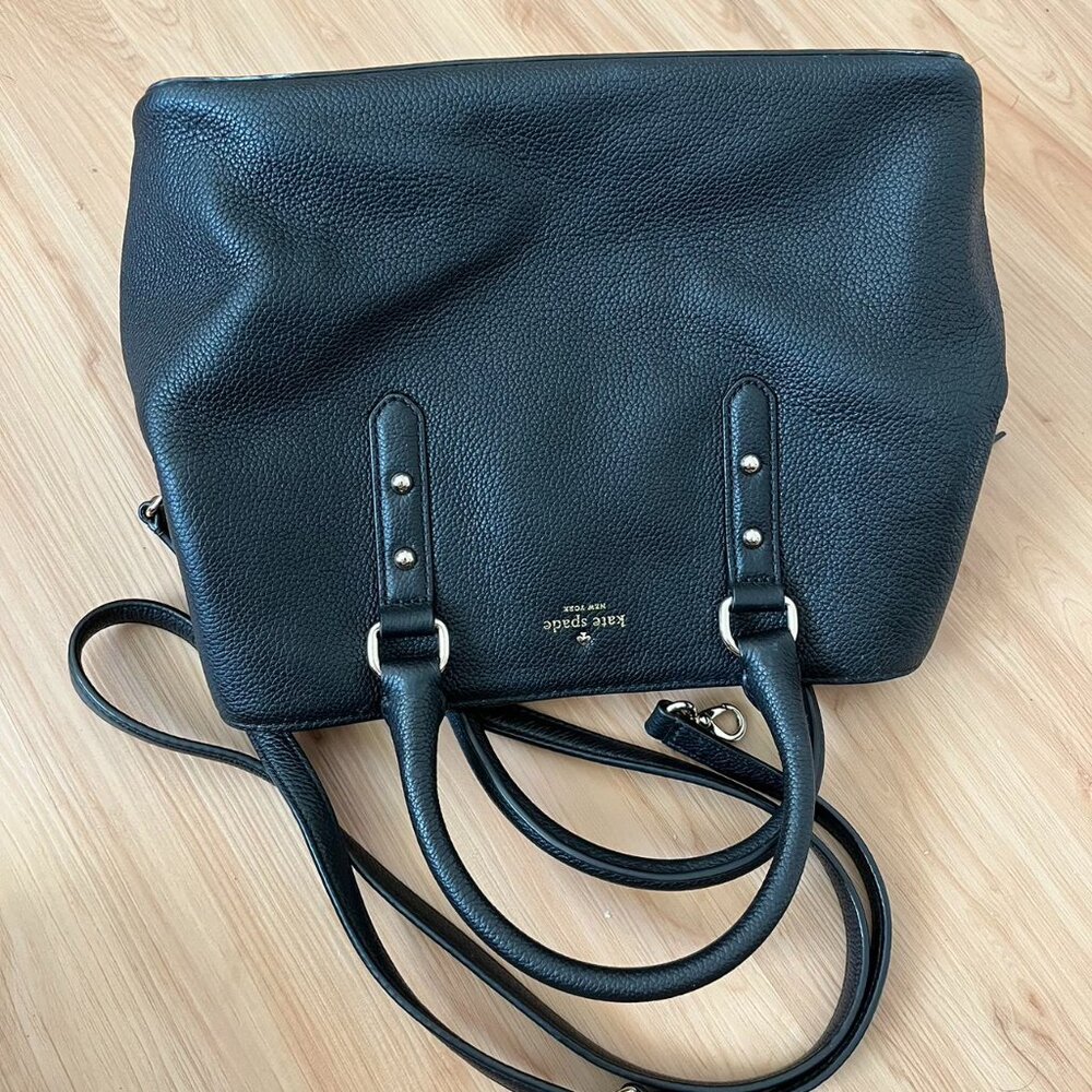 Kate Spade Kristi Satchel Black pebble Leather